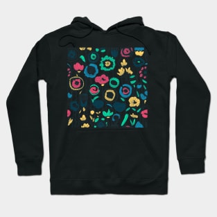 Abstract Colorful Flowers Hoodie